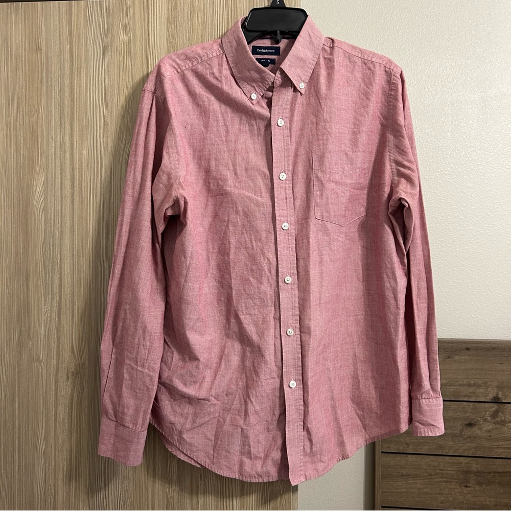 Croft & Barrow Men's Casual Red Button-Down Shirt